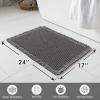 MIULEE Set of 2 Waffle Bathroom Rugs, Boho Bath Rugs Non Slip Washable, Super Absorbent Bath Mats, Ultra Soft Rubber Backed Shower Mats for Bathroom Floor, Tub and Shower, Chocolate, 18×30 Inch(Dark Grey)