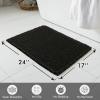 MIULEE Set of 2 Waffle Bathroom Rugs, Boho Bath Rugs Non Slip Washable, Super Absorbent Bath Mats, Ultra Soft Rubber Backed Shower Mats for Bathroom Floor, Tub and Shower, Chocolate, 18×30 Inch(Black)