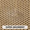 MIULEE Set of 2 Waffle Bathroom Rugs, Boho Bath Rugs Non Slip Washable, Super Absorbent Bath Mats, Ultra Soft Rubber Backed Shower Mats for Bathroom Floor, Tub and Shower, Chocolate, 18×30 Inch(Brown)