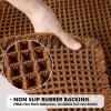 MIULEE Set of 2 Waffle Bathroom Rugs, Boho Bath Rugs Non Slip Washable, Super Absorbent Bath Mats, Ultra Soft Rubber Backed Shower Mats for Bathroom Floor, Tub and Shower, Chocolate, 18×30 Inch(Terracotta)