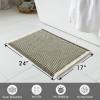 MIULEE Set of 2 Waffle Bathroom Rugs, Boho Bath Rugs Non Slip Washable, Super Absorbent Bath Mats, Ultra Soft Rubber Backed Shower Mats for Bathroom Floor, Tub and Shower, Chocolate, 18×30 Inch(Green & Cream)