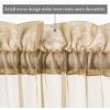 MIULEE Sidelight Sheer French Door Curtains 25 x 40 Inches Light Filtering Window Treatment with Tieback – 2 Panels, White(Brown)