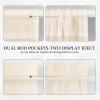 MIULEE Sidelight Sheer French Door Curtains 25 x 40 Inches Light Filtering Window Treatment with Tieback – 2 Panels, White(Cream Beige)
