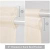 MIULEE Sidelight Sheer French Door Curtains 25 x 40 Inches Light Filtering Window Treatment with Tieback – 2 Panels, White(Cream Beige)
