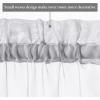 MIULEE Sidelight Sheer French Door Curtains 25 x 40 Inches Light Filtering Window Treatment with Tieback – 2 Panels, White(Light Grey)