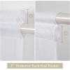 MIULEE Sidelight Sheer French Door Curtains 25 x 40 Inches Light Filtering Window Treatment with Tieback – 2 Panels, White(White)