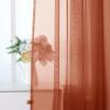MIULEE Solid Burgundy Kitchen Sheer Valance for Christmas Linen Look Window Curtain, Living Room Windows Voile Valance Rod Pocket 1 Panels (60″ W x 18″ L), Burgundy Red(Terracotta)
