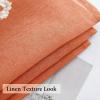 MIULEE Solid Burgundy Kitchen Sheer Valance for Christmas Linen Look Window Curtain, Living Room Windows Voile Valance Rod Pocket 1 Panels (60″ W x 18″ L), Burgundy Red(Burnt Orange)