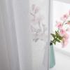 MIULEE Solid Burgundy Kitchen Sheer Valance for Christmas Linen Look Window Curtain, Living Room Windows Voile Valance Rod Pocket 1 Panels (60″ W x 18″ L), Burgundy Red(Grey)
