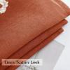 MIULEE Solid Burgundy Kitchen Sheer Valance for Christmas Linen Look Window Curtain, Living Room Windows Voile Valance Rod Pocket 1 Panels (60″ W x 18″ L), Burgundy Red(Terracotta)