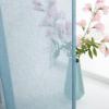 MIULEE Solid Burgundy Kitchen Sheer Valance for Christmas Linen Look Window Curtain, Living Room Windows Voile Valance Rod Pocket 1 Panels (60″ W x 18″ L), Burgundy Red(Dusty Blue)