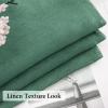 MIULEE Solid Burgundy Kitchen Sheer Valance for Christmas Linen Look Window Curtain, Living Room Windows Voile Valance Rod Pocket 1 Panels (60″ W x 18″ L), Burgundy Red(Dark Green)