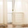 MIULEE Solid Color Sheer Curtains 63 Inches Long 2 Panels Set – Elegant Lightweight Grommet Light Filtering Window Voile Panels/Drapes/Treatment for Bedroom Living Room W42 x L63 Inch, Beige(Cream Beige)