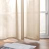 MIULEE Solid Color Sheer Curtains 63 Inches Long 2 Panels Set – Elegant Lightweight Grommet Light Filtering Window Voile Panels/Drapes/Treatment for Bedroom Living Room W42 x L63 Inch, Beige(Cream)