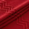 MIULEE Tan Taupe Knitted Throw Blanket for Couch Boho Textured Cozy Woven Blanket with Tassels for Sofa Chair Bed Living Room Farmhouse Home Decor Acrylic Wave Pattern 50″x60″(Christmas Red)