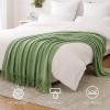 MIULEE Tan Taupe Knitted Throw Blanket for Couch Boho Textured Cozy Woven Blanket with Tassels for Sofa Chair Bed Living Room Farmhouse Home Decor Acrylic Wave Pattern 50″x60″(Sage Green)