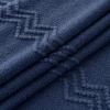 MIULEE Tan Taupe Knitted Throw Blanket for Couch Boho Textured Cozy Woven Blanket with Tassels for Sofa Chair Bed Living Room Farmhouse Home Decor Acrylic Wave Pattern 50″x60″(Navy Blue)
