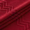 MIULEE Tan Taupe Knitted Throw Blanket for Couch Boho Textured Cozy Woven Blanket with Tassels for Sofa Chair Bed Living Room Farmhouse Home Decor Acrylic Wave Pattern 50″x60″(Burgundy)