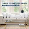 MIULEE Throw Pillows Inserts, Pack of 2 18×18 Inch 100% Virgin Fiber Filling Bed Couch Pillows(2)