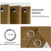 MIULEE Upgraded Thermal Insulated 100% Blackout Velvet Curtains for Christmas 84 Inches Long Hunter Green Curtain Drapes for Luxury Bedroom Living Room Darkening Grommet Light Blocking Set of 2(Gold)