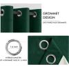 MIULEE Upgraded Thermal Insulated 100% Blackout Velvet Curtains for Christmas 84 Inches Long Hunter Green Curtain Drapes for Luxury Bedroom Living Room Darkening Grommet Light Blocking Set of 2(Hunter Green)