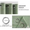 MIULEE Upgraded Thermal Insulated 100% Blackout Velvet Curtains for Christmas 84 Inches Long Hunter Green Curtain Drapes for Luxury Bedroom Living Room Darkening Grommet Light Blocking Set of 2(Sage Green)