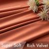 MIULEE Velvet Curtains 90 inches 2 Panels – Luxury Room Darkening Curtains for Bedroom Living Room Thermal Insulated Super Soft Window Drapes Rod Pocket & Back Tab, Olive Green, W 52 x L 90 inch(Burnt Orange)
