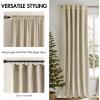 MIULEE Velvet Curtains 90 inches 2 Panels – Luxury Room Darkening Curtains for Bedroom Living Room Thermal Insulated Super Soft Window Drapes Rod Pocket & Back Tab, Olive Green, W 52 x L 90 inch(Beige)