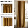 MIULEE Velvet Curtains 90 inches 2 Panels – Luxury Room Darkening Curtains for Bedroom Living Room Thermal Insulated Super Soft Window Drapes Rod Pocket & Back Tab, Olive Green, W 52 x L 90 inch(Gold)