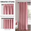 MIULEE Velvet Curtains 90 inches 2 Panels – Luxury Room Darkening Curtains for Bedroom Living Room Thermal Insulated Super Soft Window Drapes Rod Pocket & Back Tab, Olive Green, W 52 x L 90 inch(Blush Pink)