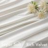 MIULEE Velvet Curtains 90 inches 2 Panels – Luxury Room Darkening Curtains for Bedroom Living Room Thermal Insulated Super Soft Window Drapes Rod Pocket & Back Tab, Olive Green, W 52 x L 90 inch(White)