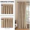 MIULEE Velvet Curtains 90 inches 2 Panels – Luxury Room Darkening Curtains for Bedroom Living Room Thermal Insulated Super Soft Window Drapes Rod Pocket & Back Tab, Olive Green, W 52 x L 90 inch(Camel Beige)