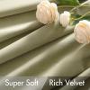 MIULEE Velvet Curtains 90 inches 2 Panels – Luxury Room Darkening Curtains for Bedroom Living Room Thermal Insulated Super Soft Window Drapes Rod Pocket & Back Tab, Olive Green, W 52 x L 90 inch(Sage)