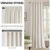 MIULEE Velvet Curtains 90 inches 2 Panels – Luxury Room Darkening Curtains for Bedroom Living Room Thermal Insulated Super Soft Window Drapes Rod Pocket & Back Tab, Olive Green, W 52 x L 90 inch(Ivory)