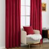 MIULEE Velvet Curtains 90 inches 2 Panels – Luxury Room Darkening Curtains for Bedroom Living Room Thermal Insulated Super Soft Window Drapes Rod Pocket & Back Tab, Olive Green, W 52 x L 90 inch(Red)