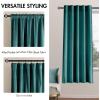 MIULEE Velvet Curtains 90 inches 2 Panels – Luxury Room Darkening Curtains for Bedroom Living Room Thermal Insulated Super Soft Window Drapes Rod Pocket & Back Tab, Olive Green, W 52 x L 90 inch(Teal)