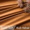 MIULEE Velvet Curtains 90 inches 2 Panels – Luxury Room Darkening Curtains for Bedroom Living Room Thermal Insulated Super Soft Window Drapes Rod Pocket & Back Tab, Olive Green, W 52 x L 90 inch(Gold Brown)