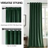 MIULEE Velvet Curtains 90 inches 2 Panels – Luxury Room Darkening Curtains for Bedroom Living Room Thermal Insulated Super Soft Window Drapes Rod Pocket & Back Tab, Olive Green, W 52 x L 90 inch(Hunter Green)