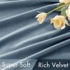 MIULEE Velvet Curtains 90 inches 2 Panels – Luxury Room Darkening Curtains for Bedroom Living Room Thermal Insulated Super Soft Window Drapes Rod Pocket & Back Tab, Olive Green, W 52 x L 90 inch(Stone Blue)