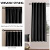 MIULEE Velvet Curtains 90 inches 2 Panels – Luxury Room Darkening Curtains for Bedroom Living Room Thermal Insulated Super Soft Window Drapes Rod Pocket & Back Tab, Olive Green, W 52 x L 90 inch(Black)