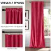 MIULEE Velvet Curtains 90 inches 2 Panels – Luxury Room Darkening Curtains for Bedroom Living Room Thermal Insulated Super Soft Window Drapes Rod Pocket & Back Tab, Olive Green, W 52 x L 90 inch(Hot Pink)