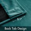 MIULEE Velvet Curtains 90 inches 2 Panels – Luxury Room Darkening Curtains for Bedroom Living Room Thermal Insulated Super Soft Window Drapes Rod Pocket & Back Tab, Olive Green, W 52 x L 90 inch(Teal)
