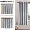 MIULEE Velvet Curtains 90 inches 2 Panels – Luxury Room Darkening Curtains for Bedroom Living Room Thermal Insulated Super Soft Window Drapes Rod Pocket & Back Tab, Olive Green, W 52 x L 90 inch(Greyish White)