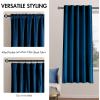 MIULEE Velvet Curtains 90 inches 2 Panels – Luxury Room Darkening Curtains for Bedroom Living Room Thermal Insulated Super Soft Window Drapes Rod Pocket & Back Tab, Olive Green, W 52 x L 90 inch(Peacock Blue)