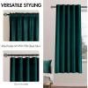 MIULEE Velvet Curtains 90 inches 2 Panels – Luxury Room Darkening Curtains for Bedroom Living Room Thermal Insulated Super Soft Window Drapes Rod Pocket & Back Tab, Olive Green, W 52 x L 90 inch(Teal Green)