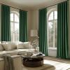 MIULEE Velvet Curtains 90 inches 2 Panels – Luxury Room Darkening Curtains for Bedroom Living Room Thermal Insulated Super Soft Window Drapes Rod Pocket & Back Tab, Olive Green, W 52 x L 90 inch(Hunter Green)