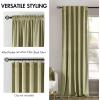 MIULEE Velvet Curtains 90 inches 2 Panels – Luxury Room Darkening Curtains for Bedroom Living Room Thermal Insulated Super Soft Window Drapes Rod Pocket & Back Tab, Olive Green, W 52 x L 90 inch(Sage)