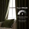 MIULEE Velvet Curtains 90 inches 2 Panels – Luxury Room Darkening Curtains for Bedroom Living Room Thermal Insulated Super Soft Window Drapes Rod Pocket & Back Tab, Olive Green, W 52 x L 90 inch(Sage)