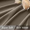 MIULEE Velvet Curtains 90 inches 2 Panels – Luxury Room Darkening Curtains for Bedroom Living Room Thermal Insulated Super Soft Window Drapes Rod Pocket & Back Tab, Olive Green, W 52 x L 90 inch(Taupe)
