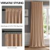 MIULEE Velvet Curtains 90 inches 2 Panels – Luxury Room Darkening Curtains for Bedroom Living Room Thermal Insulated Super Soft Window Drapes Rod Pocket & Back Tab, Olive Green, W 52 x L 90 inch(Blush Beige)